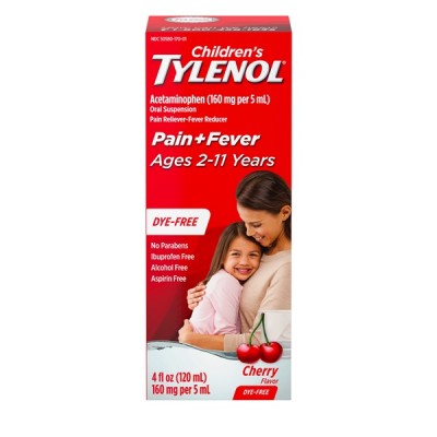 CHILDREN'S TYLENOL AGES 2-11 PAIN & FEVER CHERRY 4 OZ BOTTLES 1CT